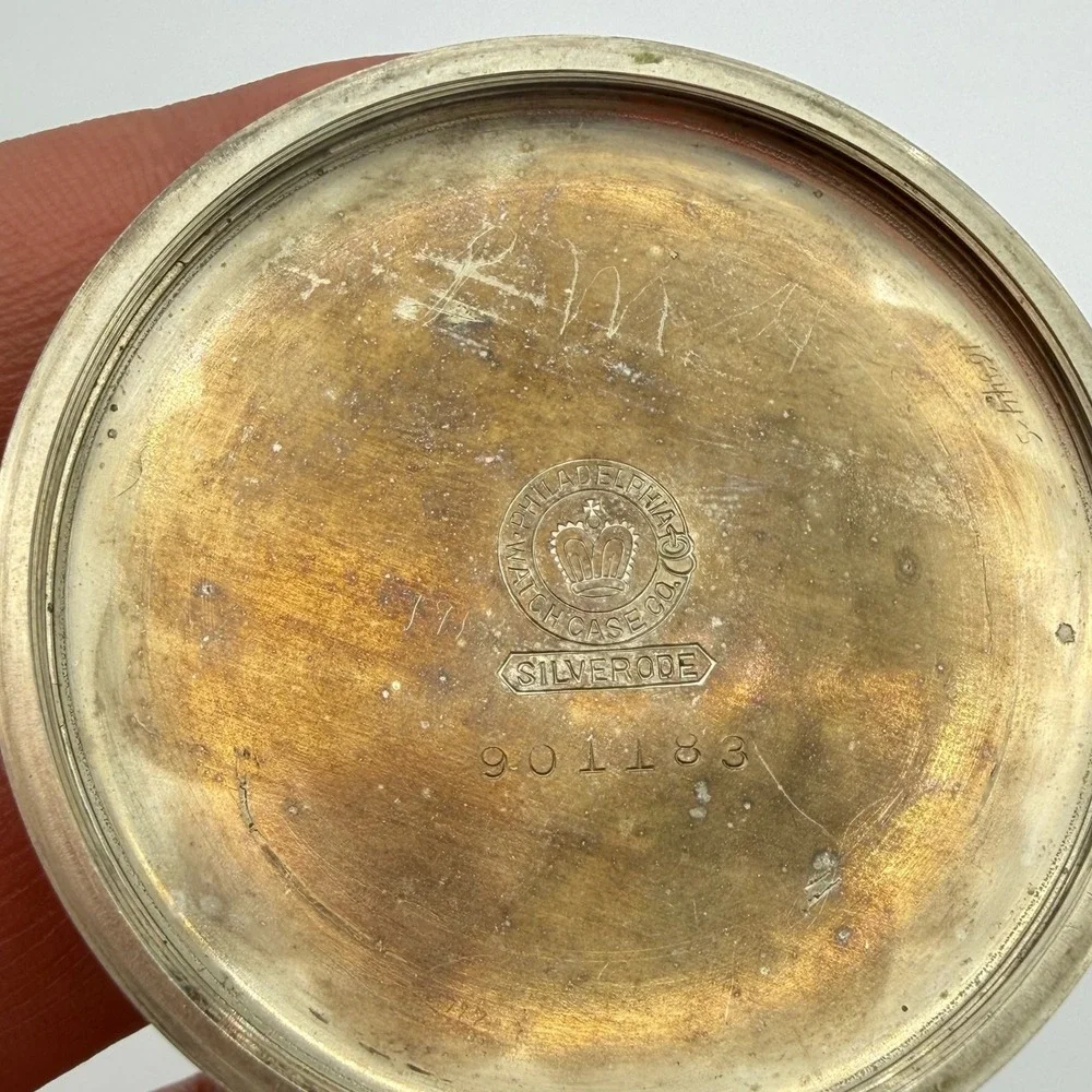 1927 Elgin Pocket Watch Size 16s Grade 480 7J Silverode Red Minute Track Running
